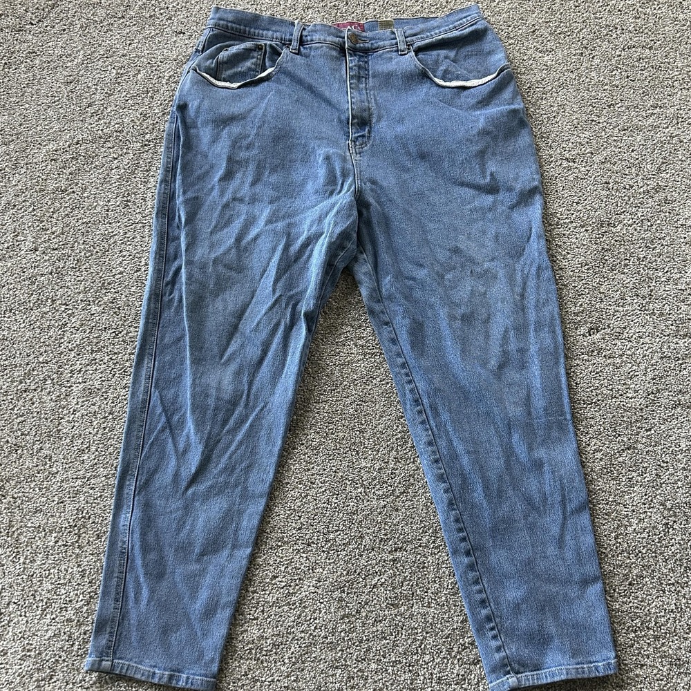 Vintage Denim & Co. Tapered Jeans Womens 20 Med Wash High Rise Stretch Denim